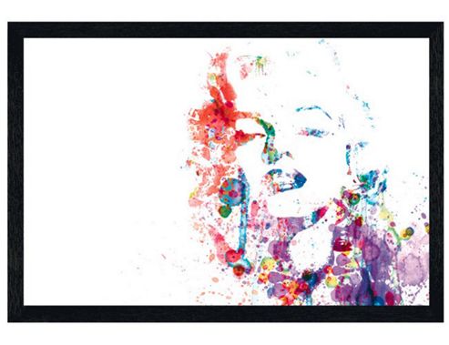 Image of Marilyn Monroe Black Wooden Framed Psychedelic Icon Poster