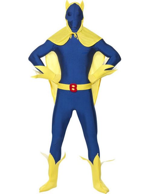 Image of Second Skin Bananaman - Adult Costume Size: 42-44