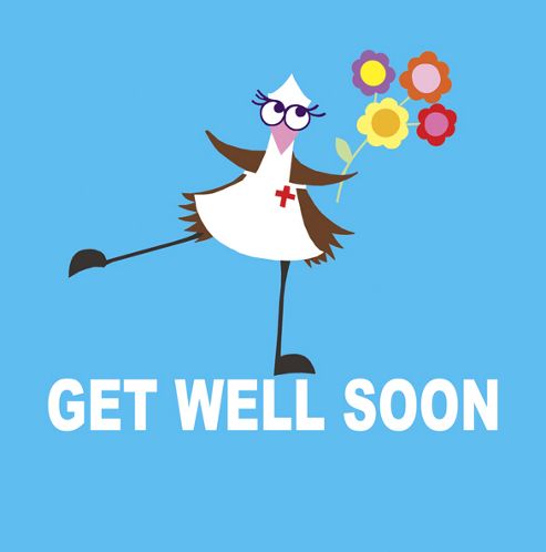 Image of Holy Mackerel Greetings Card- Get Well Soon Nurse