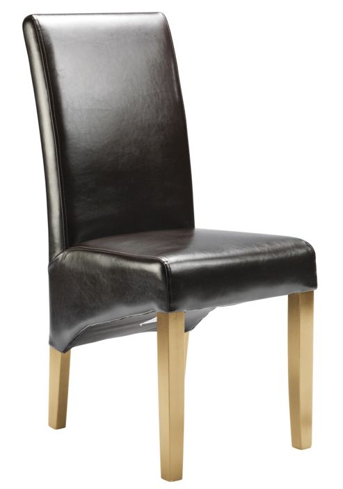 Image of Thorndon Devonport Bonded Leather Chair In Brown
