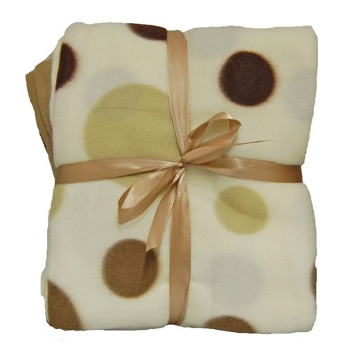 Image of Cozy Time Twin Pack Fleece Blanket - 120cm X 150cm Brown Spotted