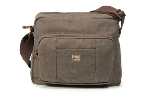 Image of Trp0234 Troop London Classic Canvas Across Body Bag Brown