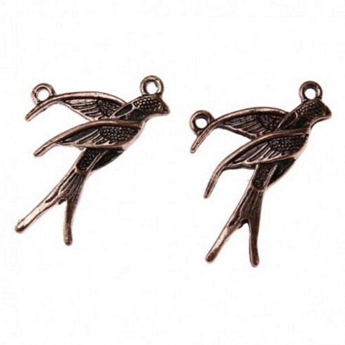 Image of Swallow Charm - Copper - 2 Pack