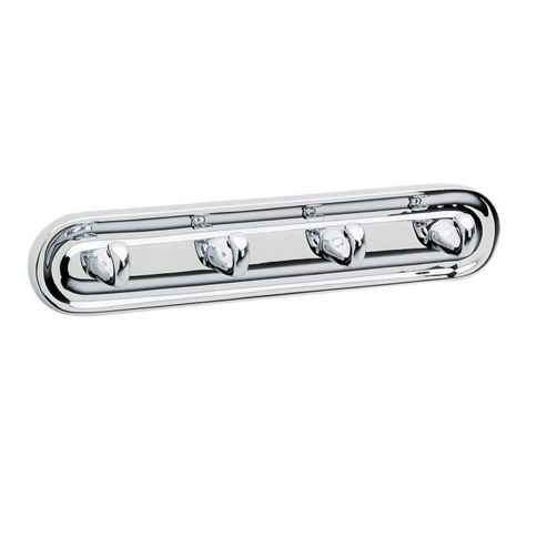 Image of Smedbo Villa Quadruple Hook - Polished Brass