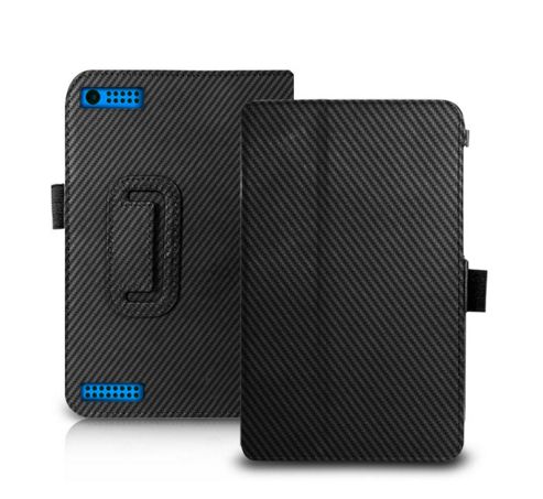 Image of Orzly ---stand & Type--- Case, Compatible With The Tesco Hudl 2 - Carbon Fibre Black