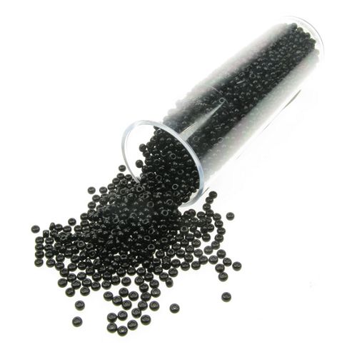 Image of T02/49 Black Opaque Seed Beads 35g