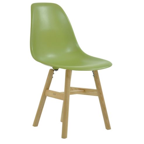 Image of Frw Dining Chair Green Natural Leg