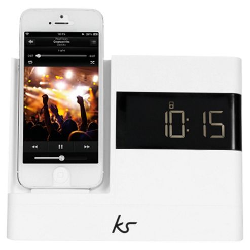 Image of Kitsound X-dock With Fm Radio For Iphone 5/5s, White