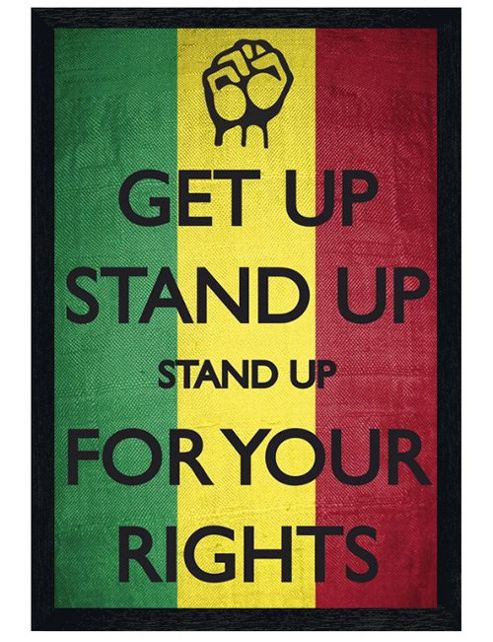 Image of Black Wooden Framed Stand Up For Your Rights Poster
