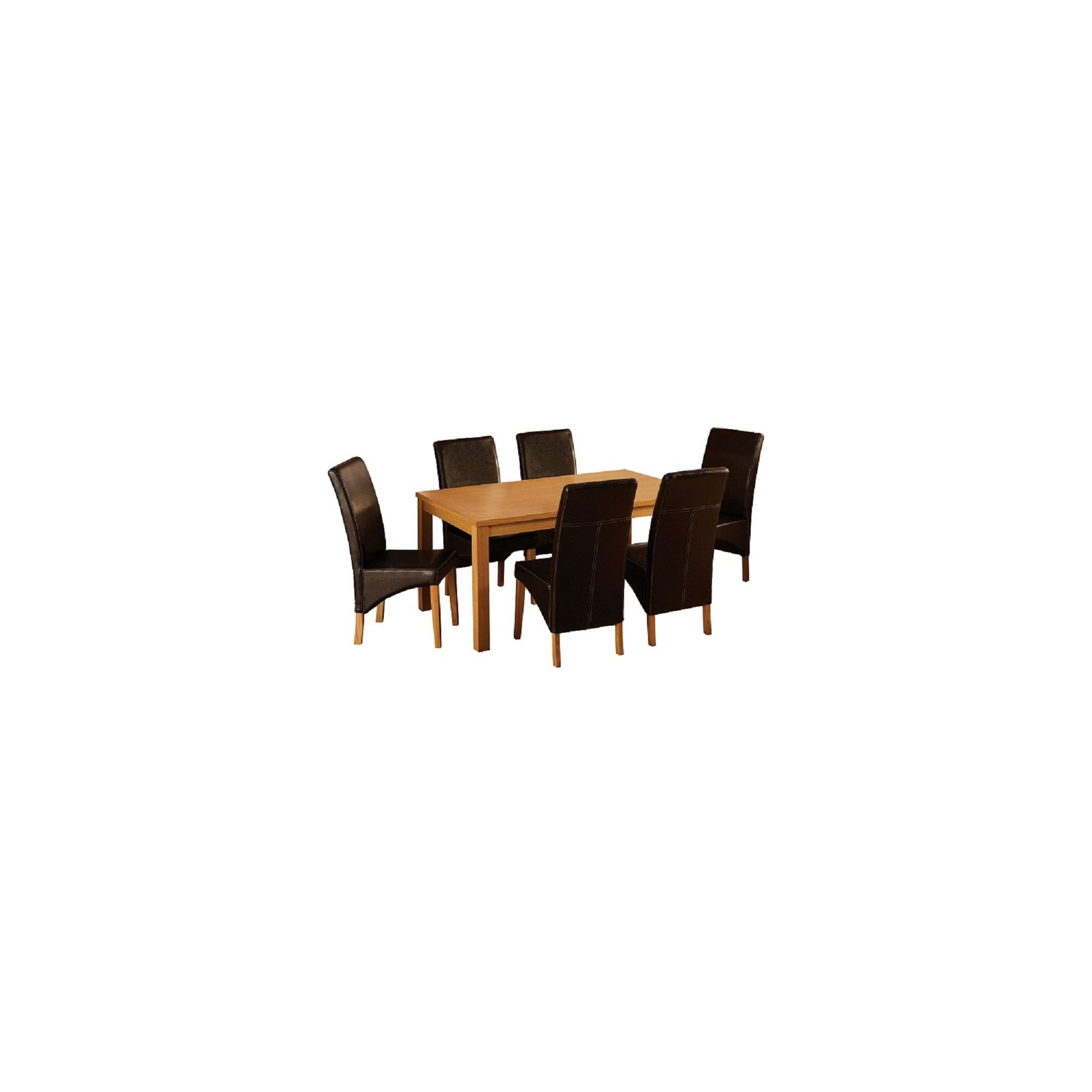 Home Essence Belgravia 7 Piece Dining Set - Espresso Brown at Tesco Direct