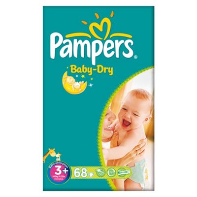 Pampers Baby Drysize 3+ Large Pack 68