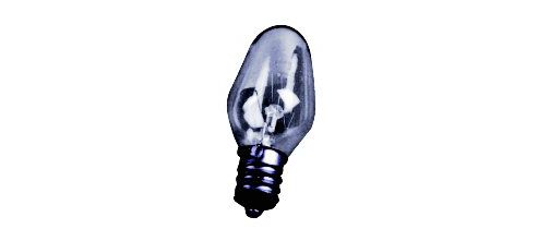 Image of Nitelight 7w Mains Voltage E12 Light Bulb 2 Pack