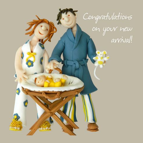 Image of Holy Mackerel Greeting Card - New Arrival Baby, Congratulations Greetings Card