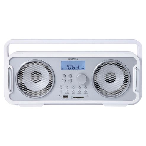 Image of Groov-e Bluetooth Retro Speaker White