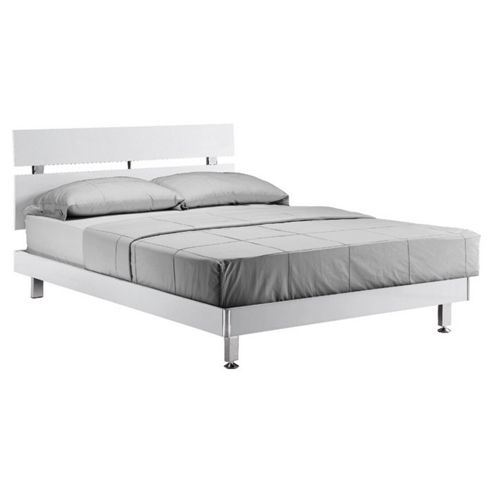Image of Home Zone Novello Double Bed Frame - White