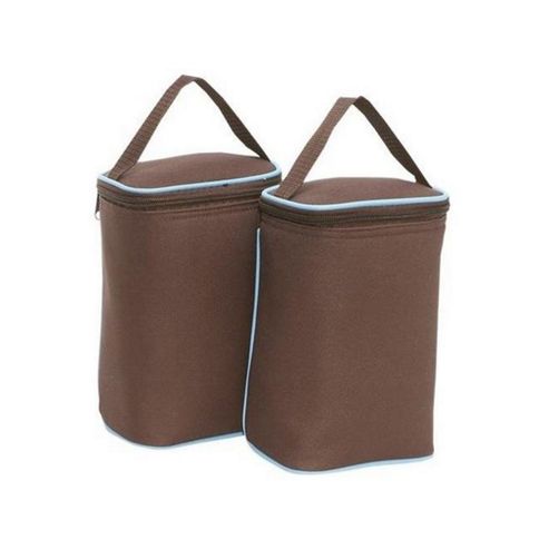 Image of Jl Childress Tall Twocool 2-bottle Cooler - Cocoa & Blue