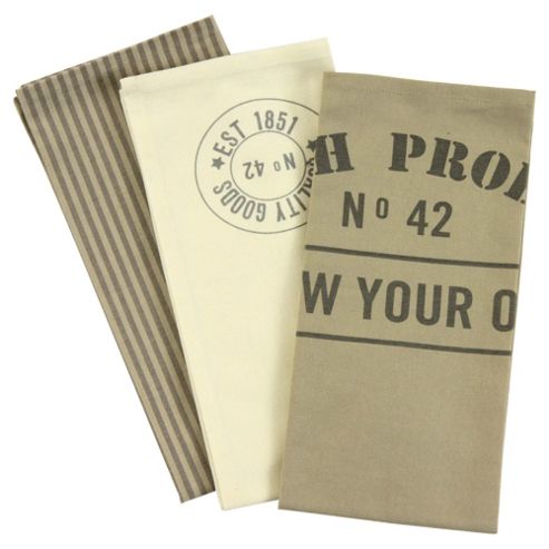 Image of Tesco Fresh Produce Tea Towel, 3 Pack