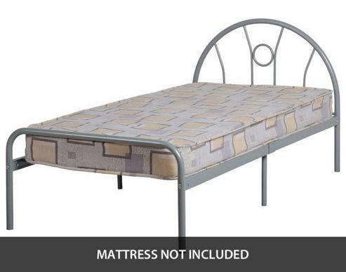 Image of Valufurniture Nova 3 0 Inch Single Bed In Silver