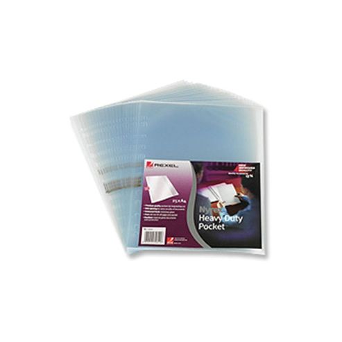 Image of Rexel Nyrex Pocket Pvc Clear Pack Of 25 Nrba41 11011