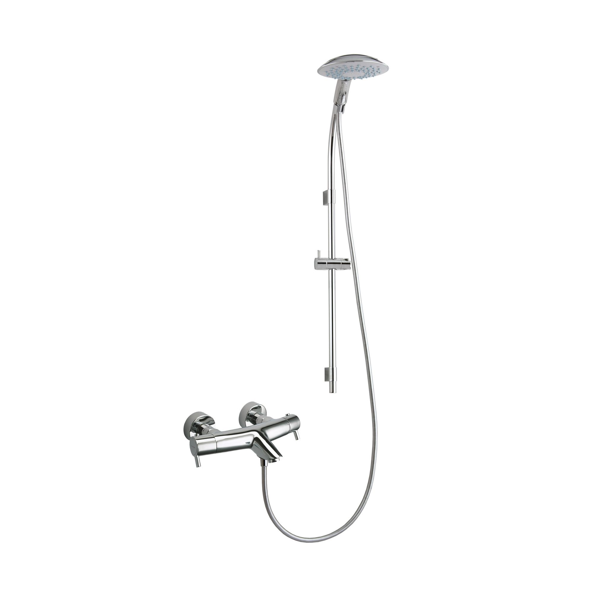 Ramon Soler Thermodrako Exposed Thermostatic Bath/Shower Mixer with Saturno Shower Kit at Tesco Direct