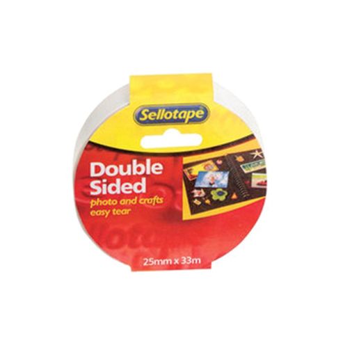 Image of Sellotape 1447052 Double Sided Tape 25mm X 33m (pack Of 6)