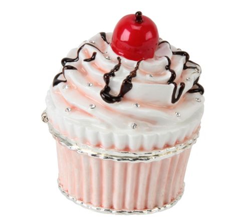 Image of Mini Cherry Cupcake Treasured Trinket Pot
