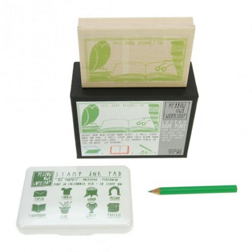 Image of Yellow Owl Workshop Stamp Set - Book Plate