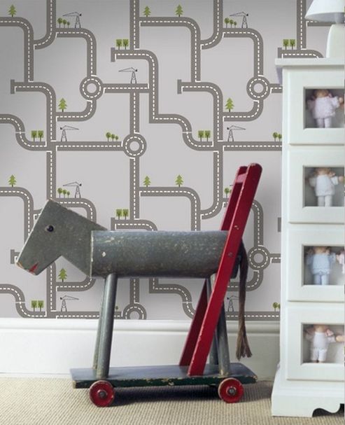Image of Graham & Brown Ribbon Transportation Wallpaper
