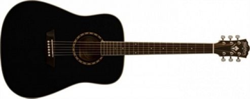 Image of Washburn Wd10s-b Acoustic Guitar - Black