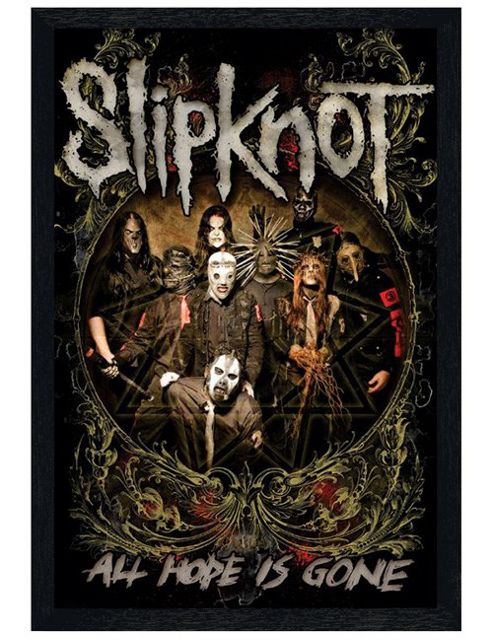 Image of Slipknot Black Wooden Framed All Hope Is Gone Ii Poster