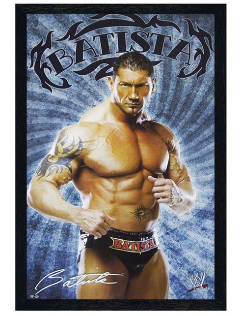 Image of Wwe Black Wooden Framed Batista Poster