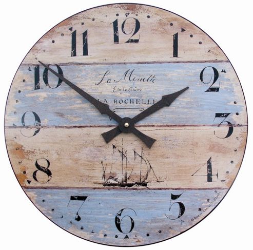 Image of Roger Lascelles Clocks Wall Clock With Driftwood Effect