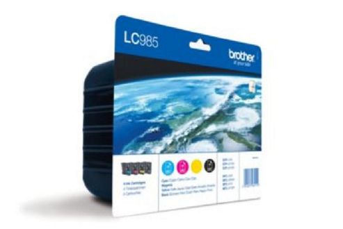 Image of Brother Lc985valbp Blister Pack Contains Black, Magenta, Yellow & Cyan Inkjet Cartridges