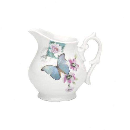 Image of Accessorize With Love 0.25l Porcelain Milk Jug In Butterfly With Flowers