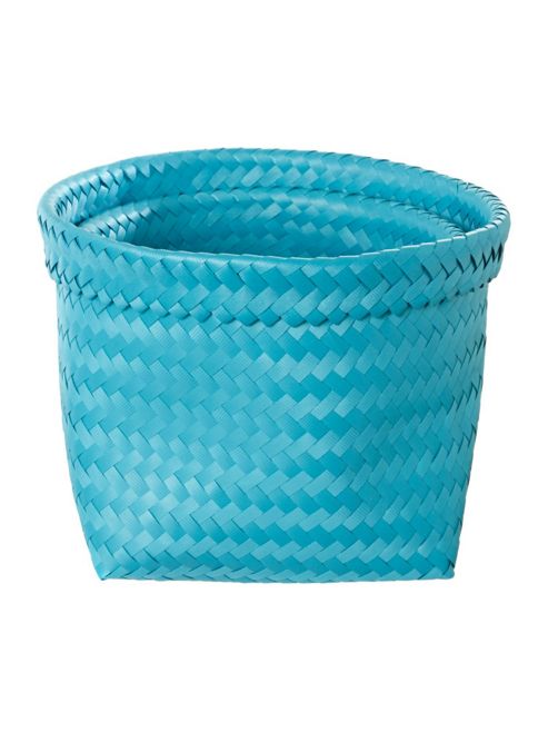 Image of Set Of 2 Woven Baskets Blue