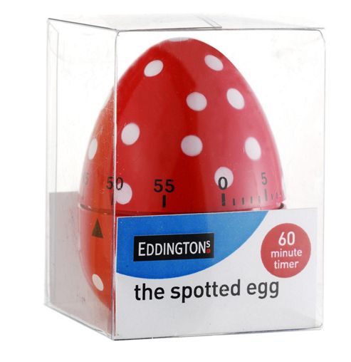 Image of Eddingtons Red Spotted Egg Shape 60 Minute Timer