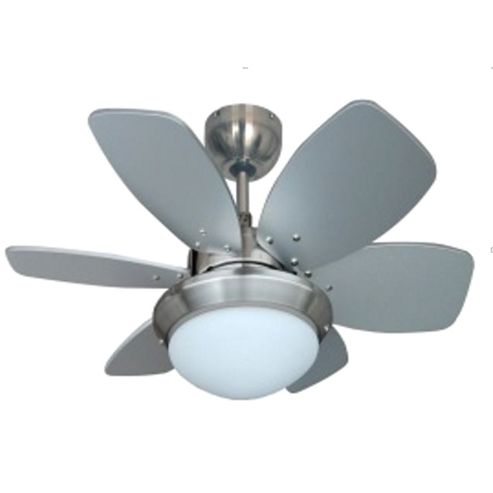 Image of Spitfire 30 Inch Ceiling Fan With Light In Brushed Chrome
