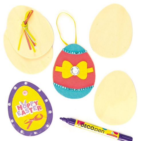 Image of Easter Wooden Egg Shapes (pack Of 8)