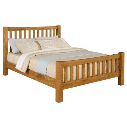 Image of Solid Oak Double Bed Frame - 4ft 6"