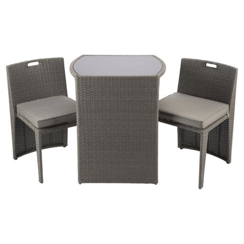 Image of Cube Bistro Garden Furniture Set, Taupe