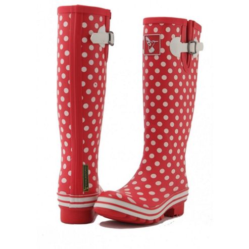 Image of Evercreatures Ladies Evergreen Wellies White Polka Dots 5