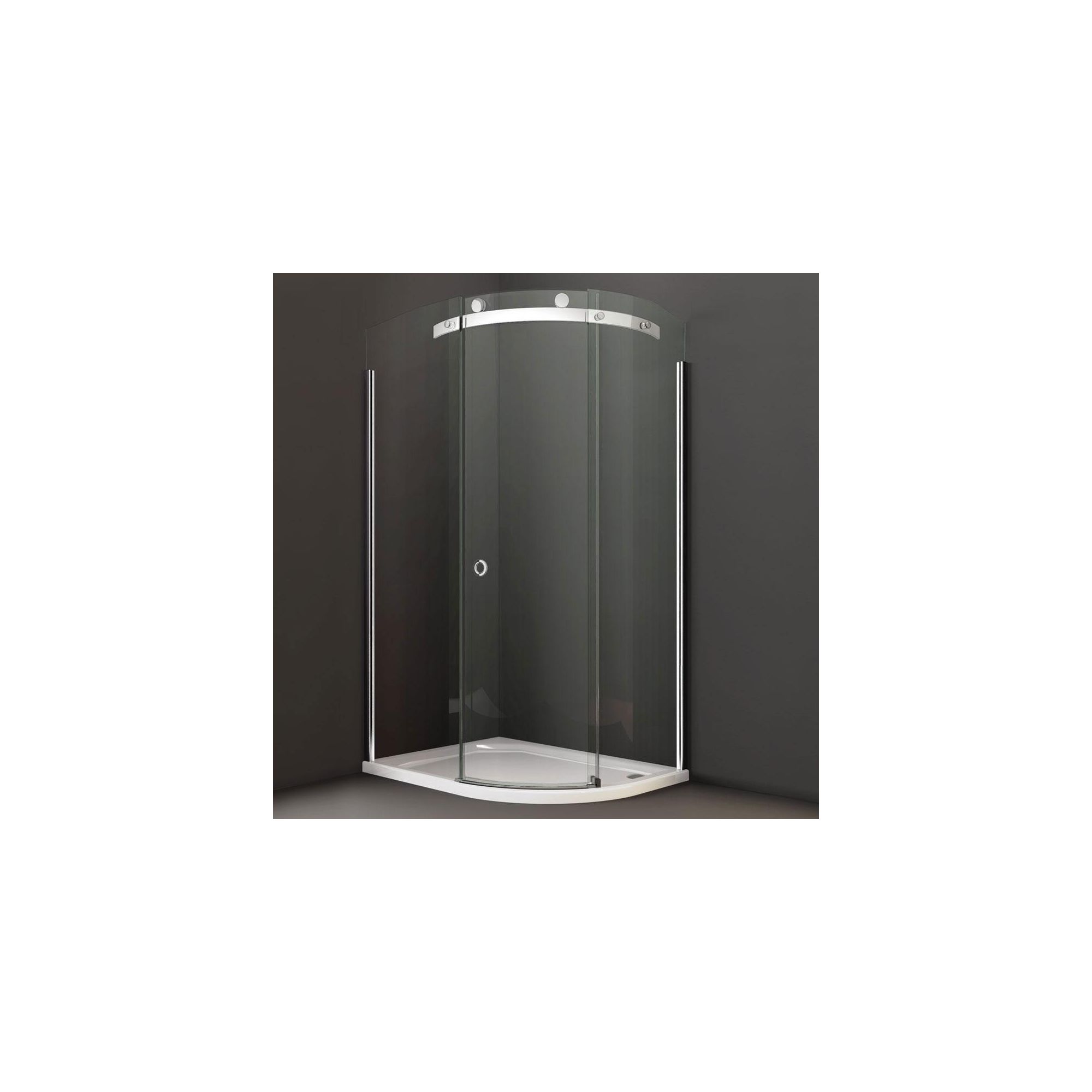 Merlyn Series 10 Offset Quadrant Shower Door, 1200mm x 800mm, 10mm Clear Glass, Right Handed at Tesco Direct