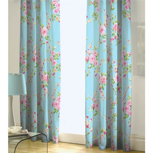 Image of Catherine Lansfield Canterbury 66x72 Curtains 168x183cm Multi