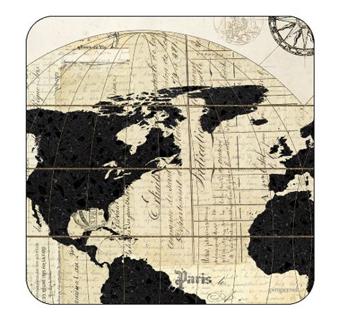 Image of Pimpernel Vintage World Map Coasters Set Of 6
