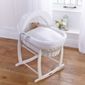 Clair de lune Dimple White Wicker Moses Basket - White
