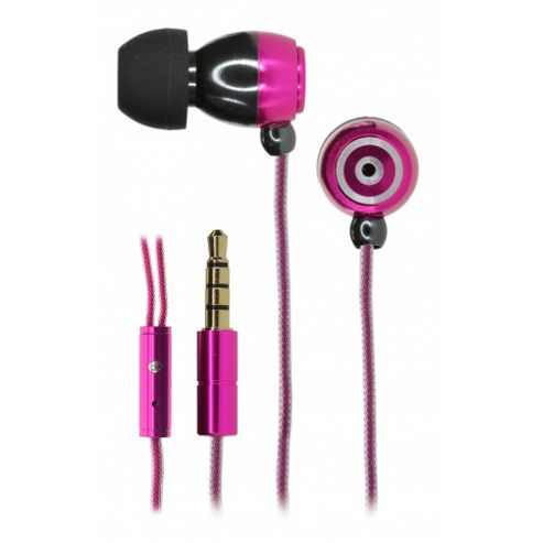 Image of Kit Sound Ks1 Headphones In Line Mic Pink Bulk