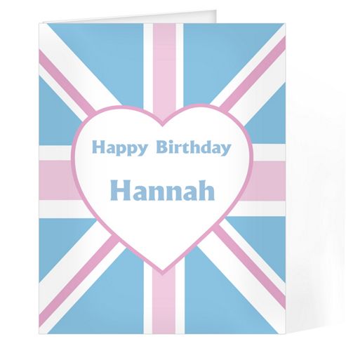 Image of Personalised Pastel Union Jack Card