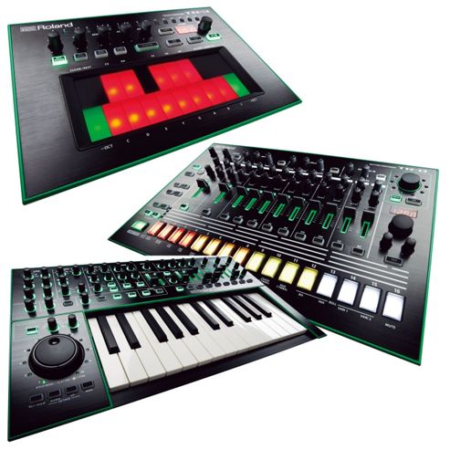 Image of Roland Aira Pack 4 Includes - Tb-3 Touch Bassline, Tr-8 Rhythm Performer, System-1 Synthesiser