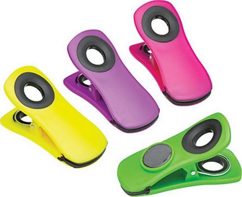 Image of Set Of Four Magnetic Memo Clips