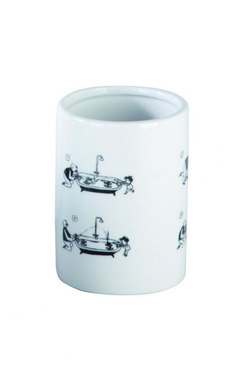 Image of Sanwood Vater And Sohn Tumbler In White And Black